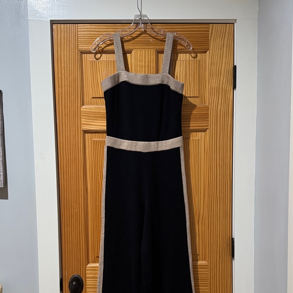 Elegant Black and Tan Women's Jumpsuit